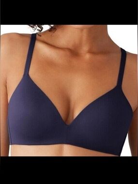 Wacoal How Perfect Wire Free T-Shirt Bra Everyday Navy Blue 34D